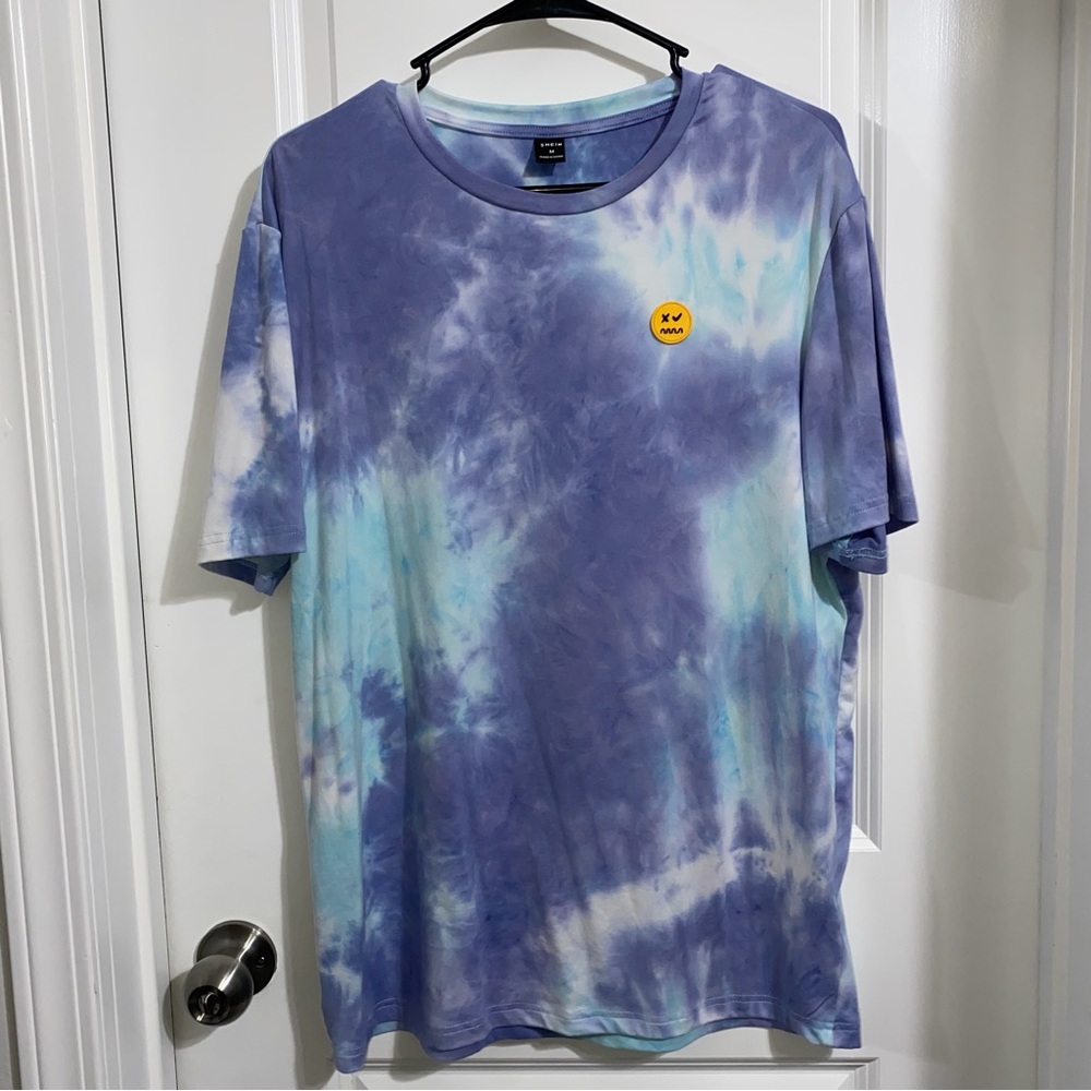 Tie-Dye Blue and Purple Men's Shirt